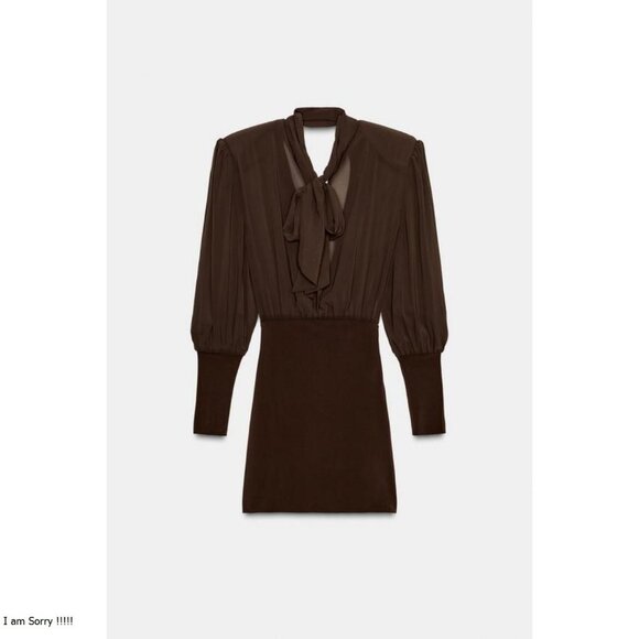 ZARA SHORT DRESS WITH MATCHING DETAIL - Picture 4 of 6